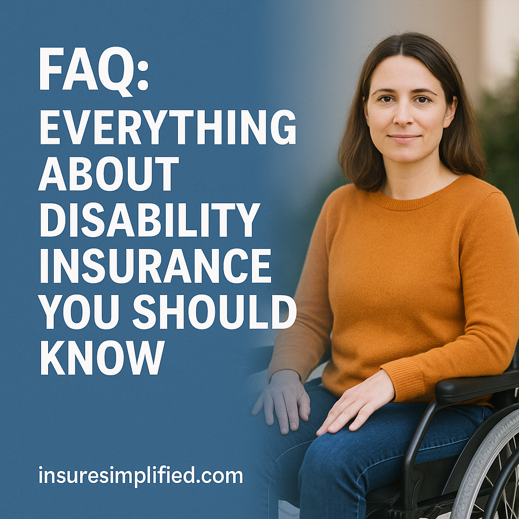 Woman in a wheelchair outdoors wearing an orange sweater, representing disability insurance FAQs for InsureSimplified.com.