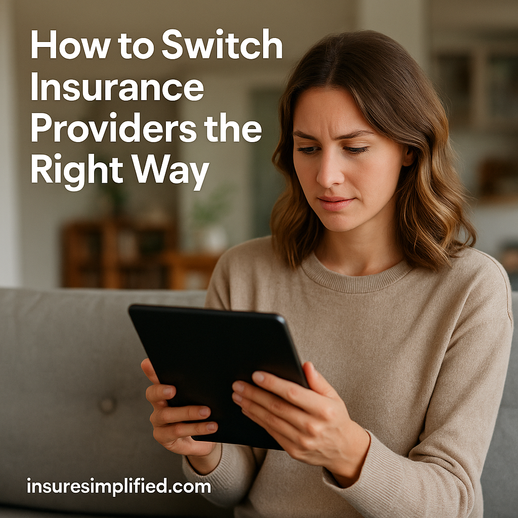 Learn how to switch insurance providers the right way. This guide explains how to compare policies, avoid gaps, cancel safely, and transition smoothly across all major insurance types.